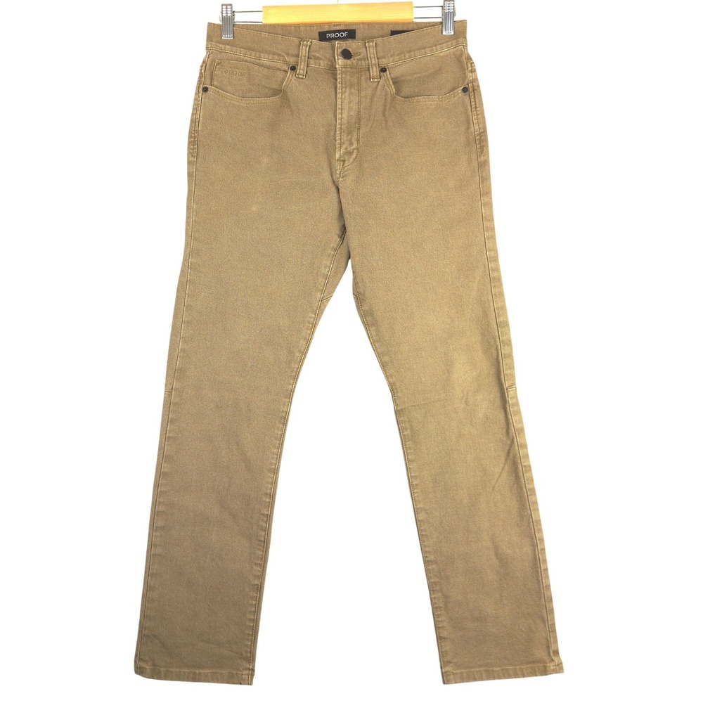 Proof Huckberry Rover‎ Slim Pants Brown Repreve Truetemp 365 29x30 (Fits 31x29)